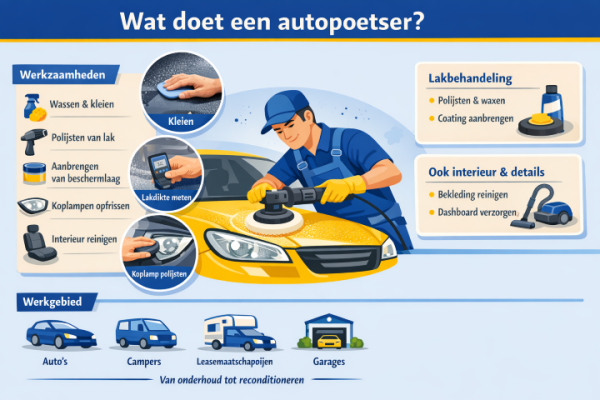 Alles over het beroep autopoetser Wat doet een autopoetser